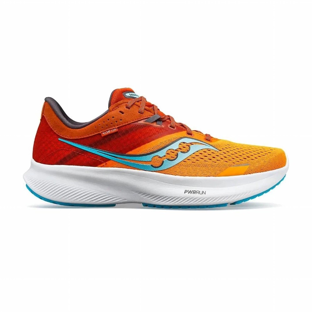 NEW Saucony Ride 16 Mens Size 9 Running Shoes Sneakers Orange/Red